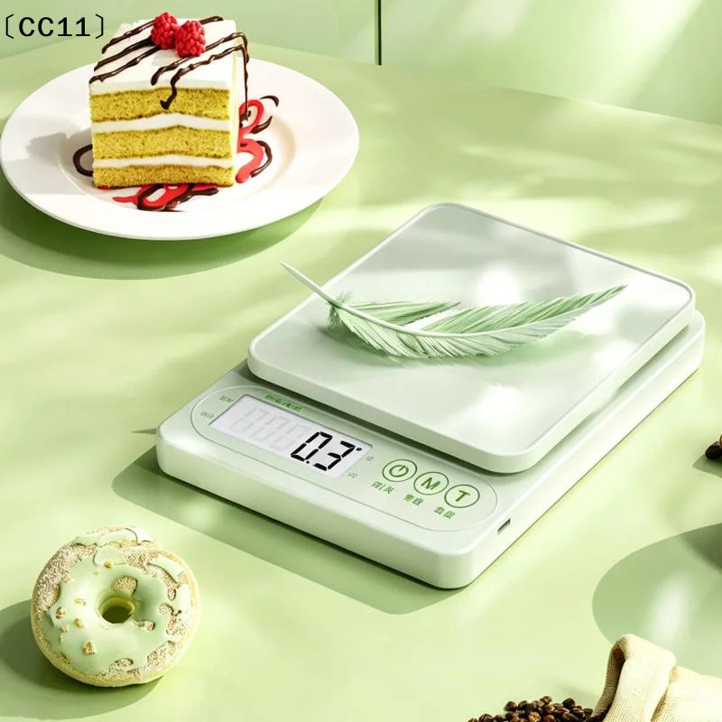 Digital Kitchen Scale – One-Touch Tare, 10kg, 0.1g Accuracy Digital Kitchen Scale Qme
