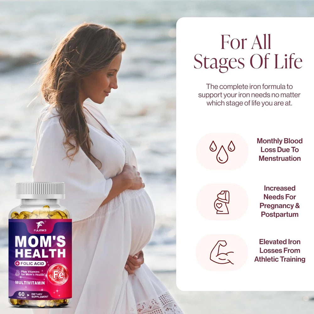 Iron Supplement with CoQ10, Methylcobalamin B12 & Folic Acid Iron Supplement Qst
