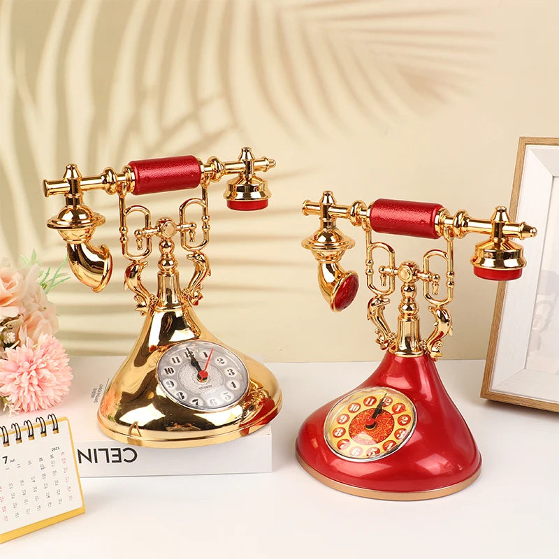 European Retro Pendulum Alarm Clock – Desktop Décor Ornament Decorative Alarm Clock Qst