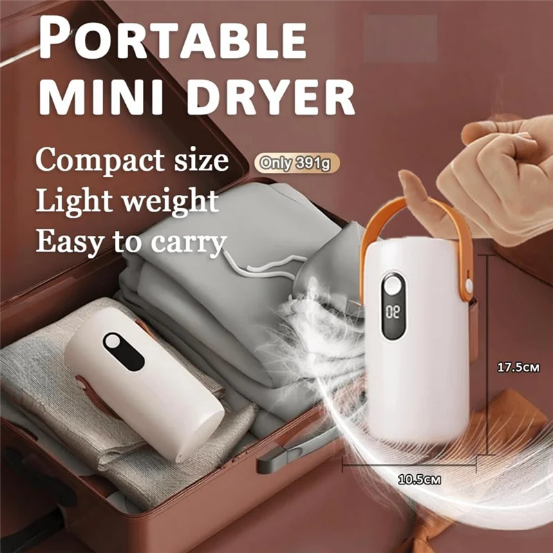 MiLESEEY B15C Portable Compact Clothes Dryer – EU Plug Portable Clothes Dryer Qst
