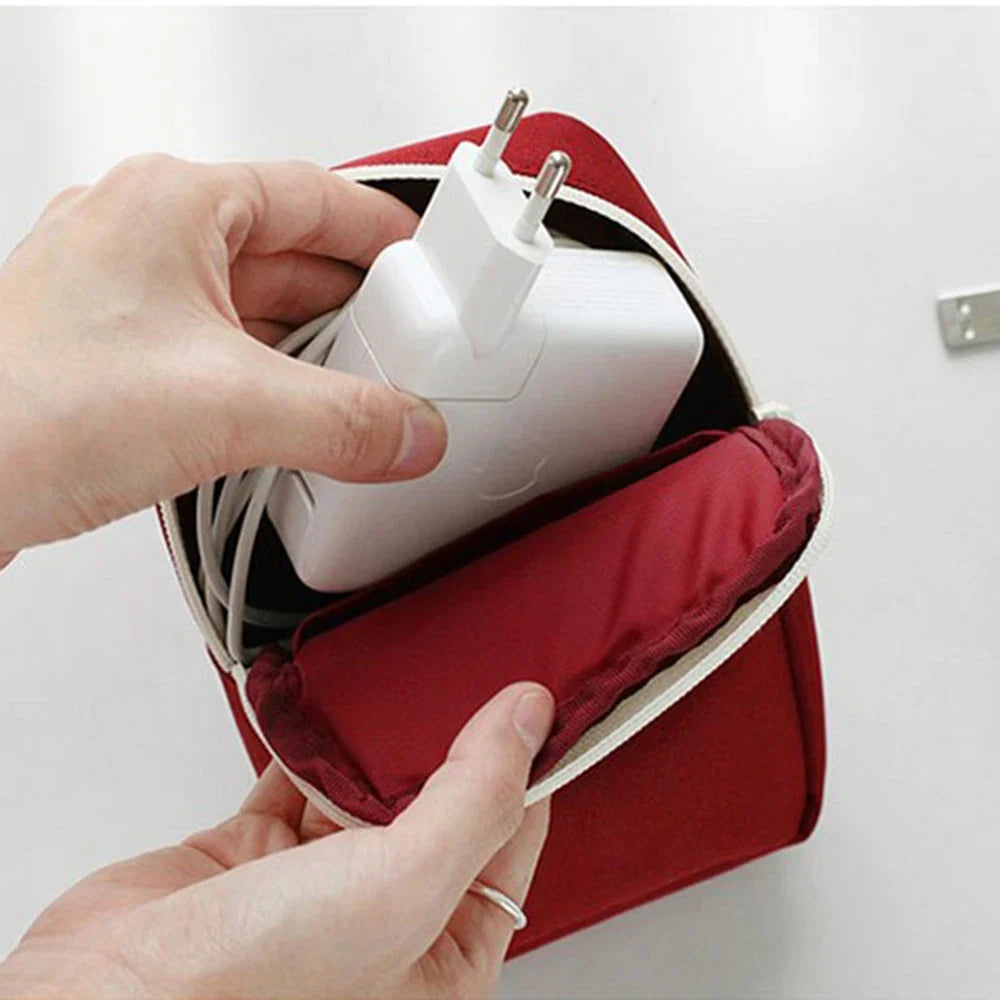Travel Electronics Organizer Bag – Cable, Charger & Headphone Pouch Electronics Organizer Pouch Qme
