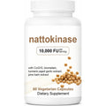 Nattokinase 10000 FU CoQ10 Bromelain Turmeric – 60 Veggie Caps Cardiovascular Supplement Qst 60 Veg Caps-1bottle