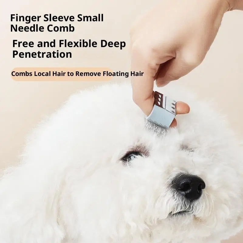 Mini Needle Grooming Comb for Dogs & Cats – Detangling Finger Comb Pet Grooming Comb Qme