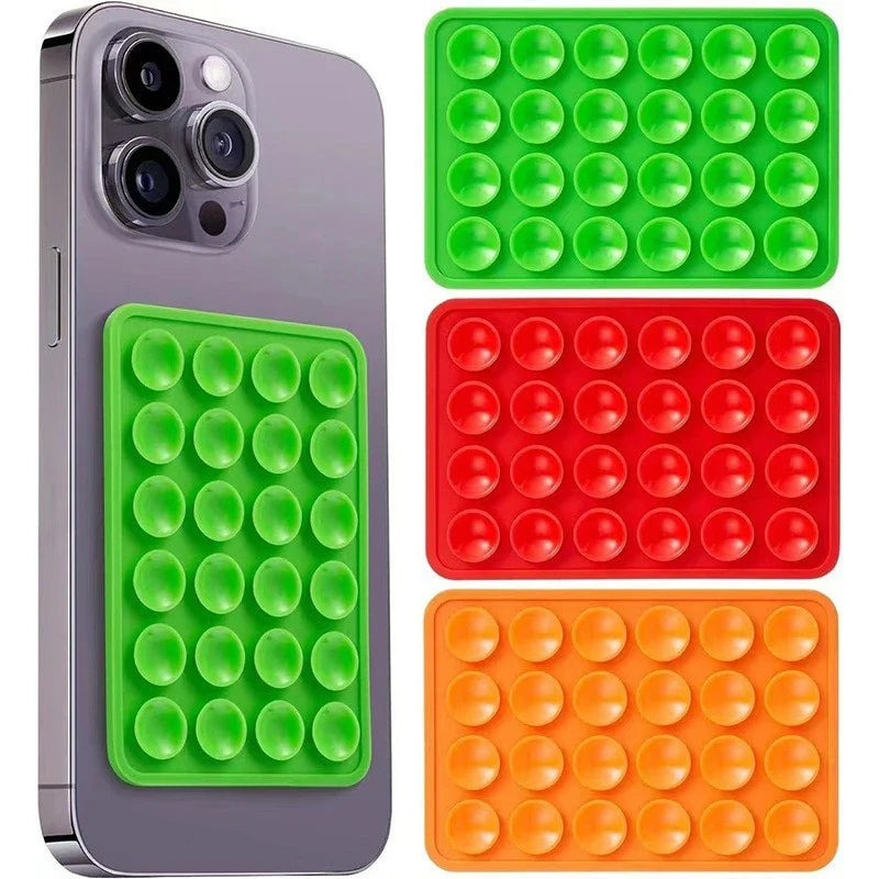 Double-Sided Silicone Suction Pad Phone Fixture – 28 Suckers Phone Suction Mount Qme