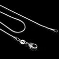 925 Sterling Silver Snake Chain Necklace Women – 1mm, 16–24" Sterling Silver Necklace Qme Silver 1pcs 40cm