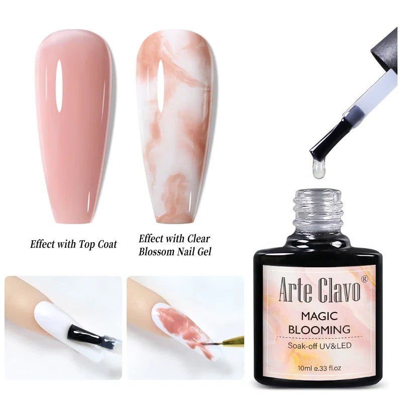 Arte Clavo Blossoming Gel Polish – Watercolor Nail Art 10ml Gel Nail Polish Qme