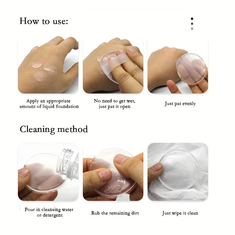 Silicone Makeup Puffs – Hypoallergenic Beauty Blenders, 5pc Silicone Beauty Blender Qme