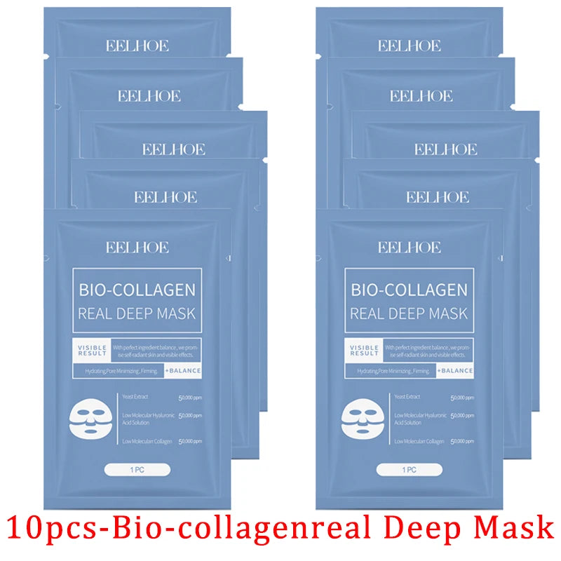Eelhoe Hydrolyzed Collagen Sheet Mask – Deep Moisturizing Face Collagen Sheet Mask Qst 10PCS