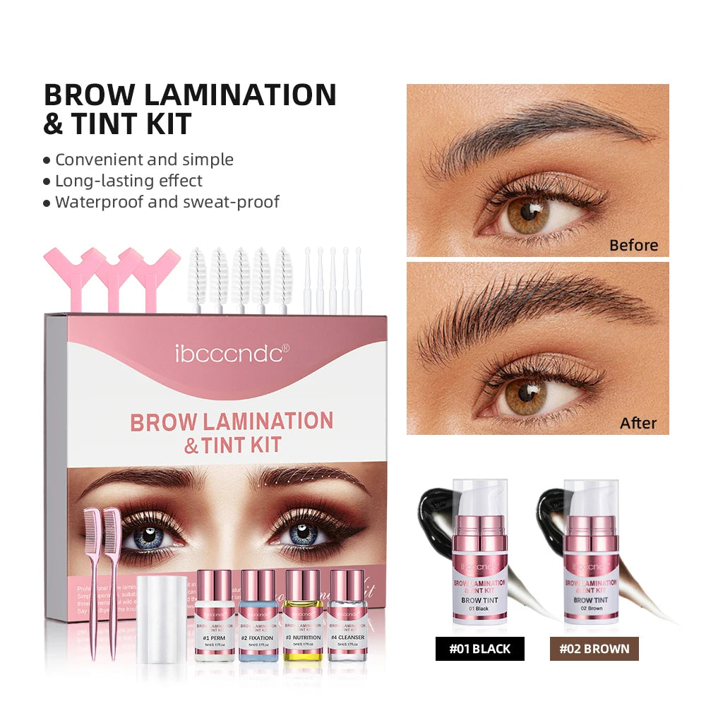 DIY Eyebrow Lamination & Tint Kit – Complete Brow Styling Set Eyebrow Lamination Kit Qst