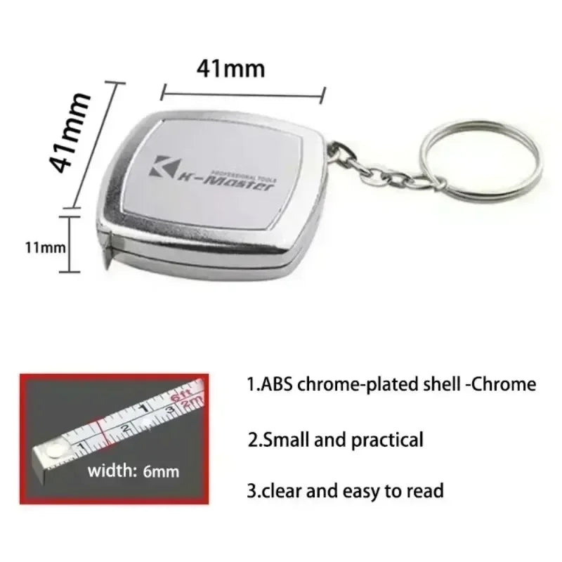 Mini Key Ring Tape Measure 2M Metric & Imperial | Qme Mini Tape Measure Qme