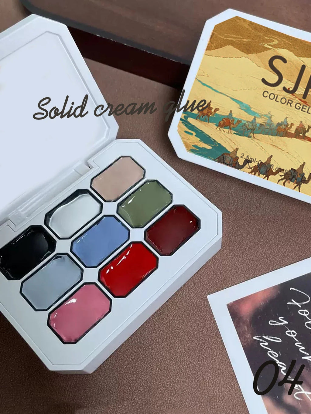 Solid Peelable UV LED Gel Nail Polish Palette – 9 Colors | Qme Gel Nail Polish Palette Qme