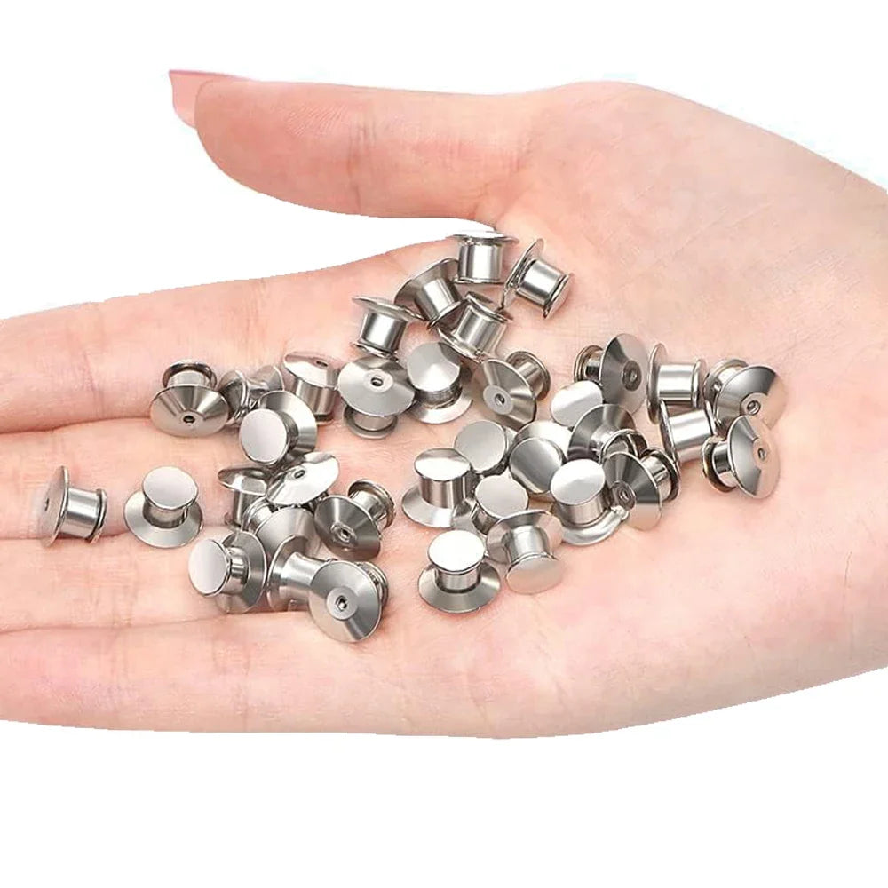 Metal Locking Pin Backs Keeper Clasp Caps for Brooches – 10/30pc Pin Keeper Clasps Qme