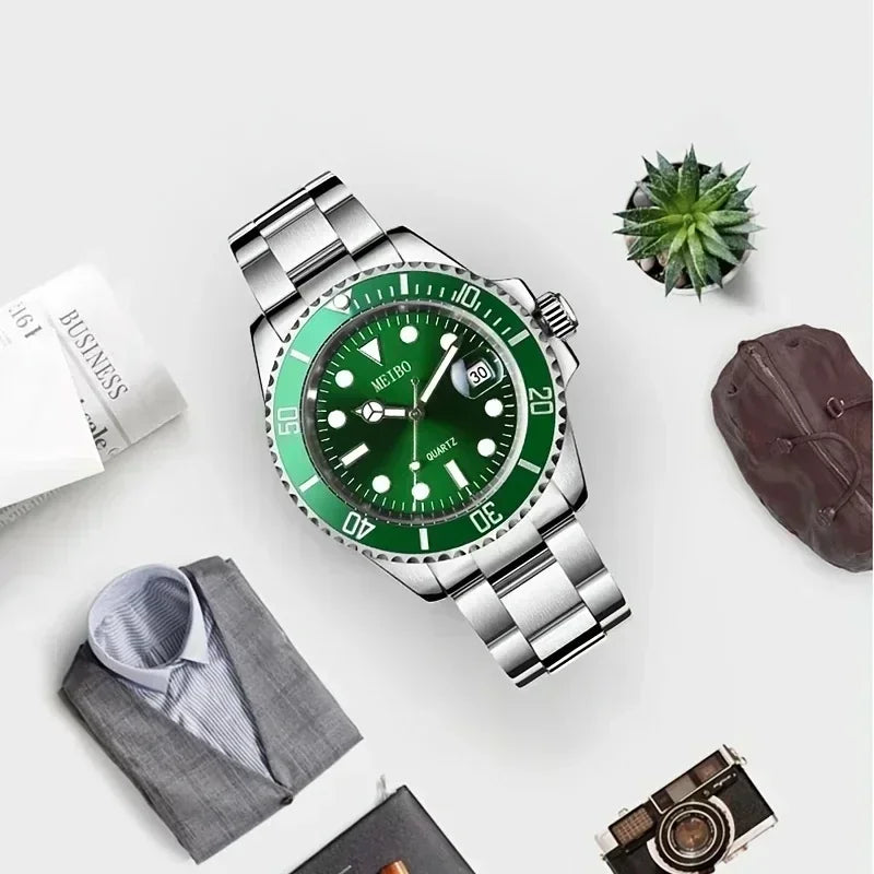 Men's Silver Automatic Luminous Stainless Steel Watch Automatic Watch Qme