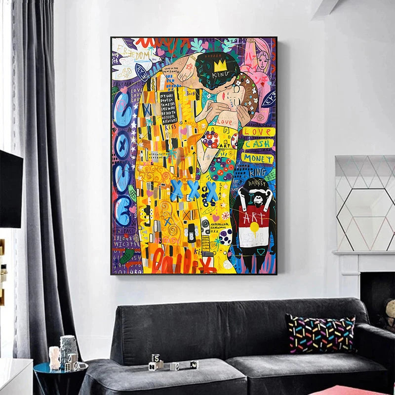 Pop Art Canvas Poster – Singer Star Portrait Graffiti Wall Art Canvas Wall Art Qst