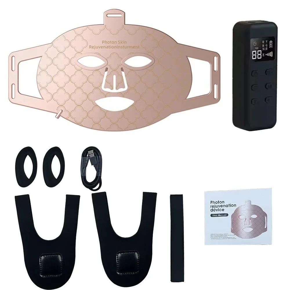 Vilnason 8-Color LED Photon Face Mask – Red & Infrared Light LED Photon Face Mask Qst NO BOX