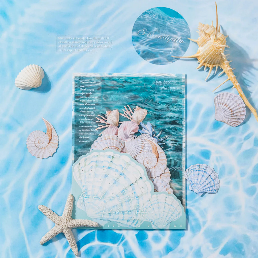 Blue Ocean Scrapbook Stickers 25 Sheets – DIY Photo & Journal Scrapbook Sticker Set Qme