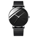 Minimalist Men's Ultra-Thin Business Watch | Stainless Steel Mesh Men's Quartz Watch Qme 1