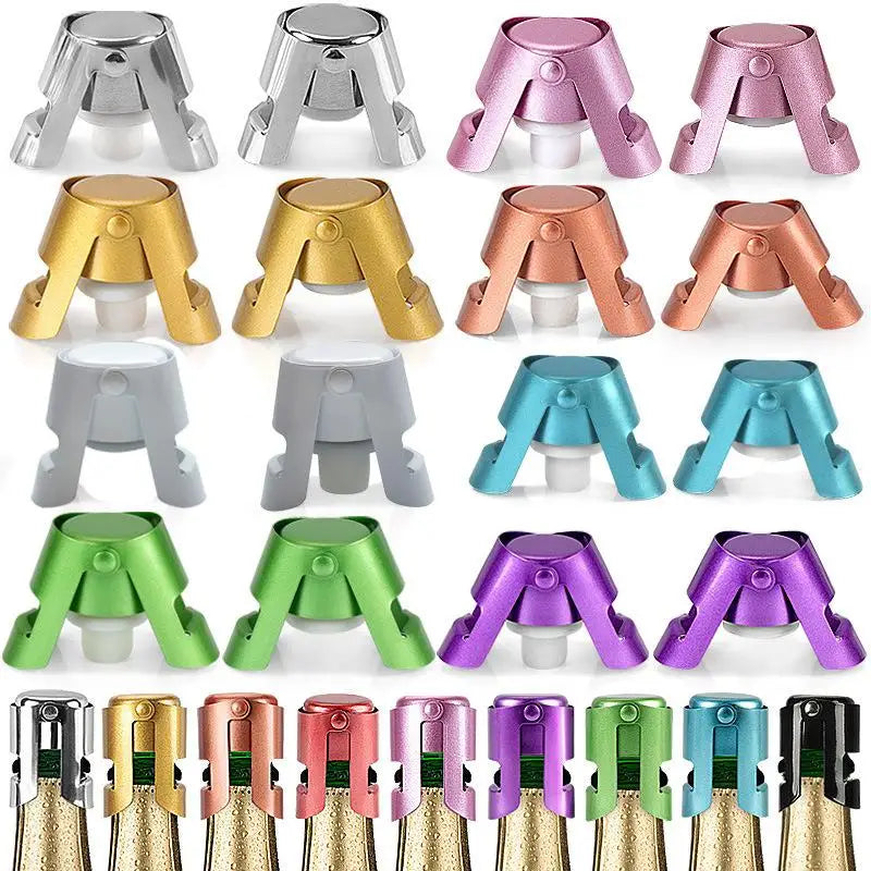 Stainless Steel Wine & Champagne Bottle Stopper Cork Plug Wine Bottle Stopper Qme
