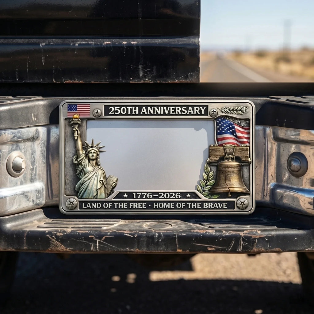 Statue of Liberty License Plate Frame – Alloy Front & Rear License Plate Frame Qme