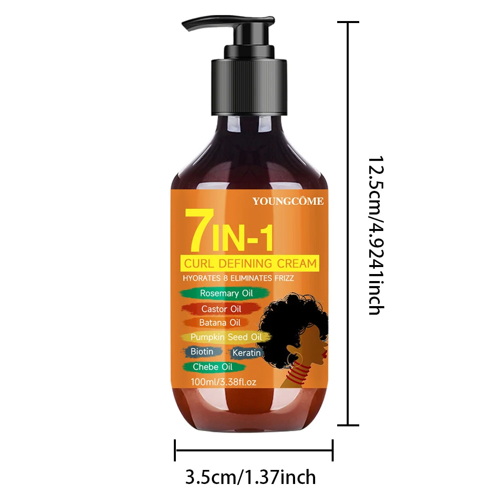 7-in-1 Curling Cream – Moisturizing Curl Styling Cream 100ml Curl Styling Cream Qst 100ml