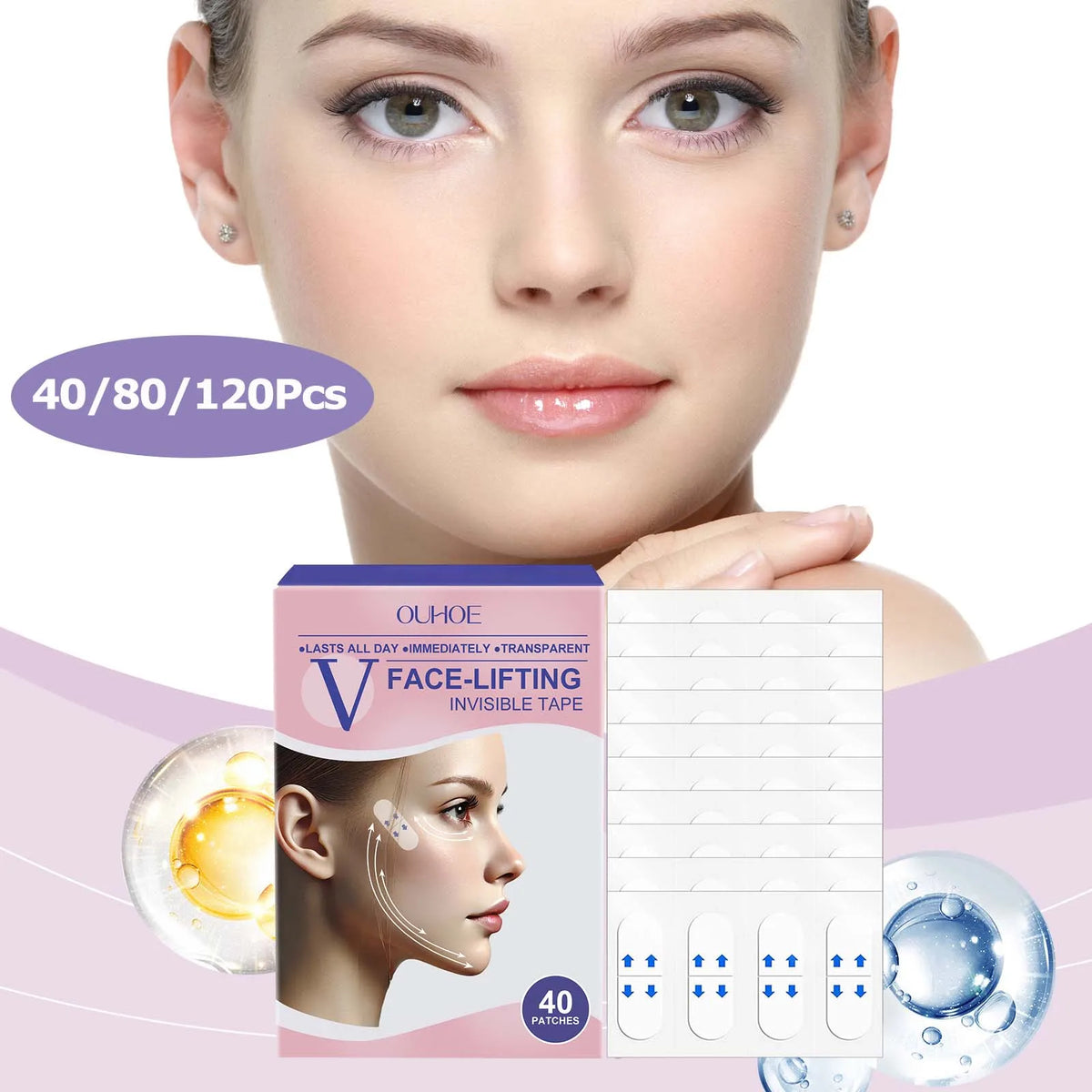 Invisible Face Lift Tape – Transparent Thin Lifting Patches Face Lifting Tape Qme