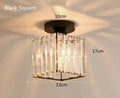 Crystal Ceiling Light | Modern Pendant Lamp for Hallway & Balcony Pendant Ceiling Light Qme Square Black