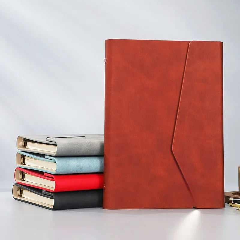 A5 6-Ring Binder Lined Paper Storage Pocket & Card Holder Ring Binder Planner Qme