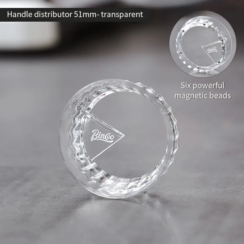 Bincoo Magnetic Coffee Dosing Ring 51mm 58mm Portafilter Espresso Dosing Ring Qst clear 51mm