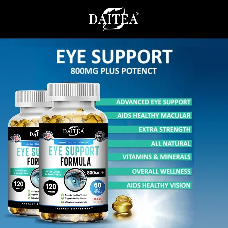 Lutein & Zeaxanthin 800mg Capsules – Eye & Vision Support Eye Health Supplement Qst