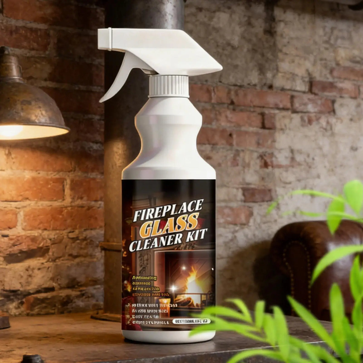 Fireplace Glass Cleaner – Heavy-Duty Soot Remover for Hearth & Grates Fireplace Cleaner Qme