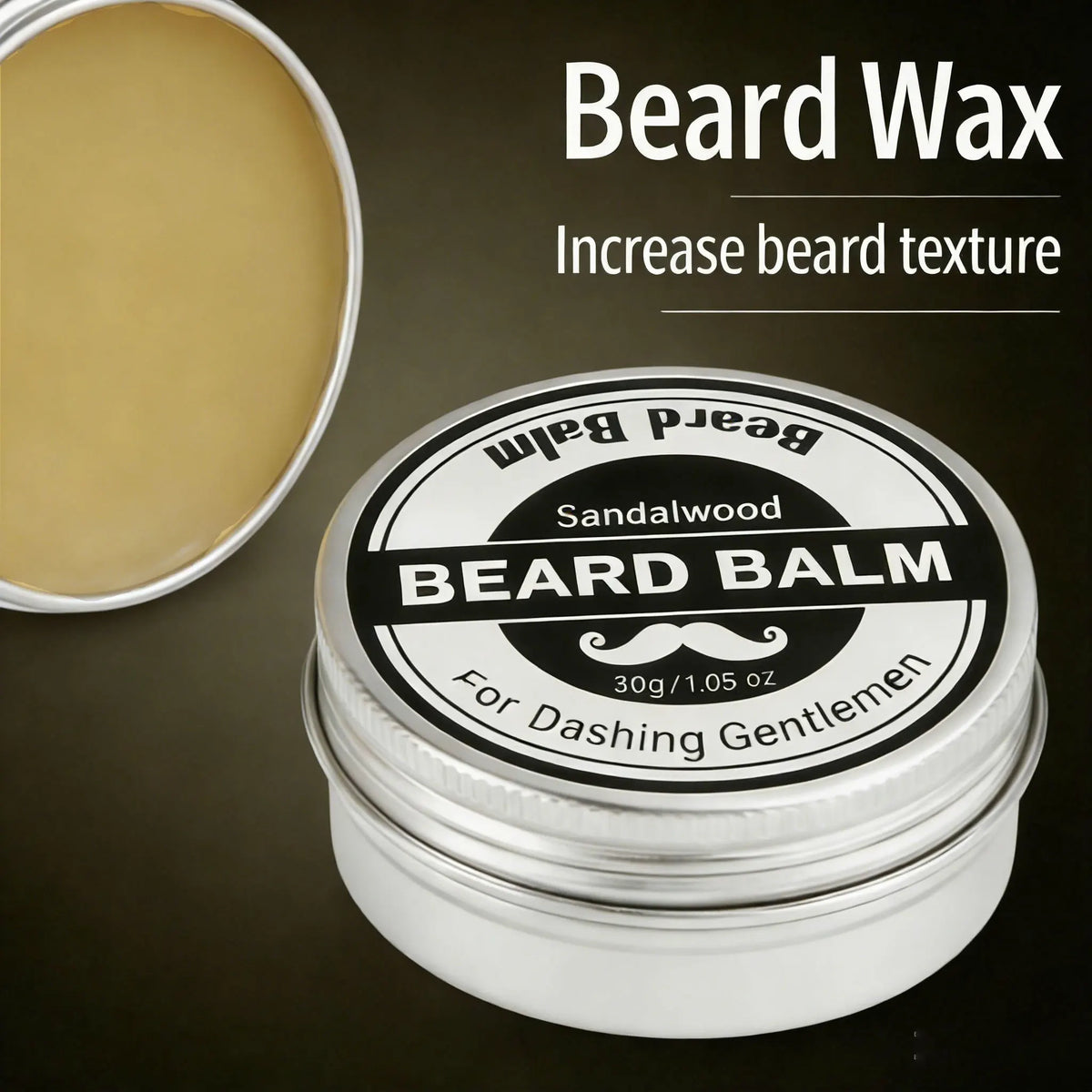 YURHERSU Beard Wax 30g – Strong Hold, Matte Finish for Men Beard Styling Wax Qst
