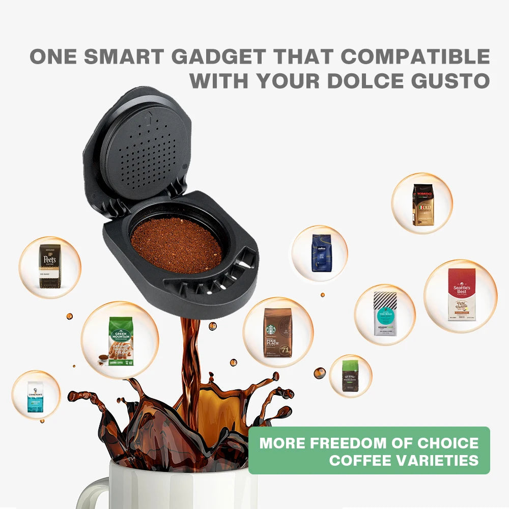 Reusable Coffee Capsule Adapter for Dolce Gusto | Refillable Pod Coffee Pod Adapter Qst