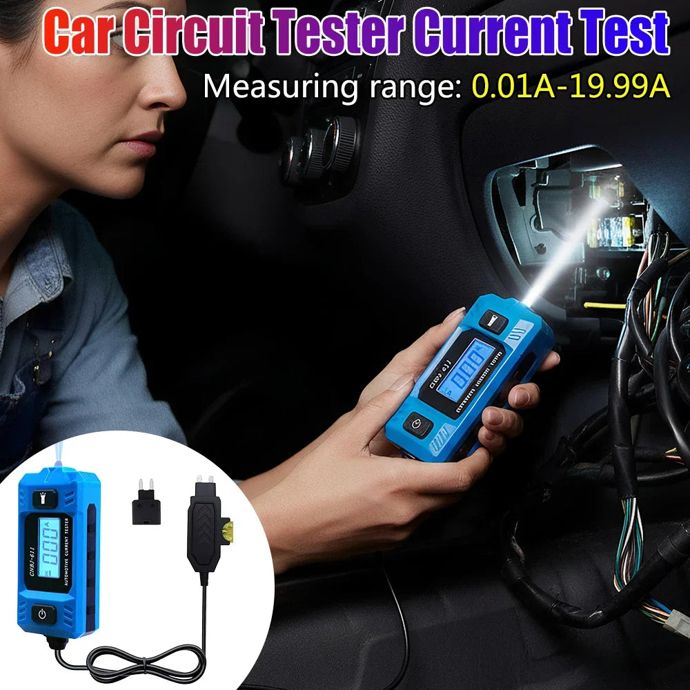 Automotive Fuse Current Tester – Car Circuit Fault Analyzer 20A Automotive Diagnostic Tool Qme