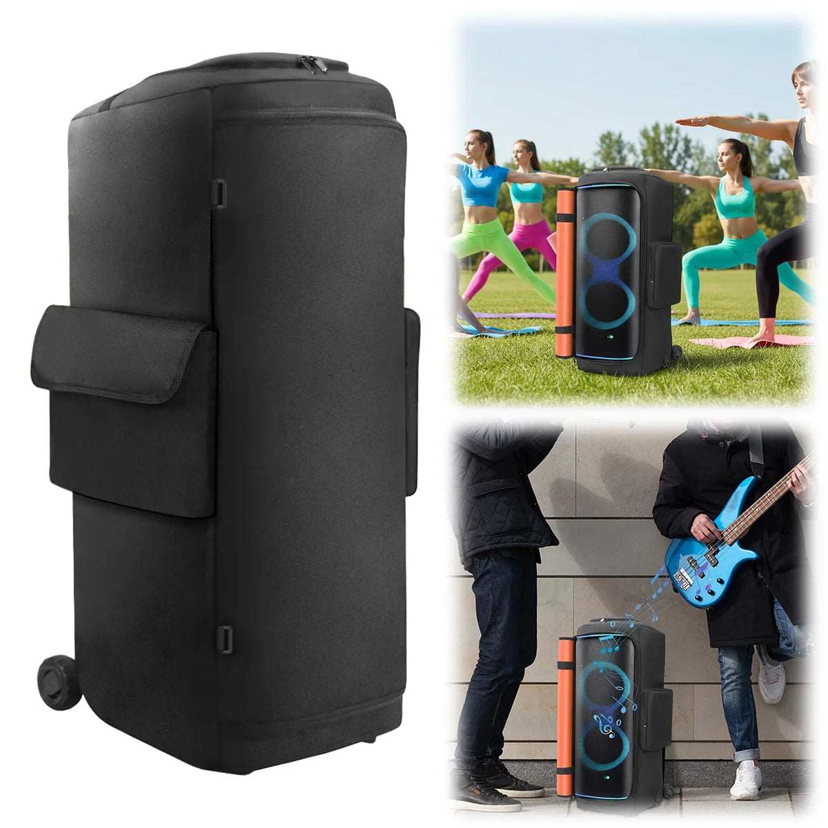 JBL Partybox 720 Padded Dust Case with Mic Pocket | Leather Speaker Protective Case Qme