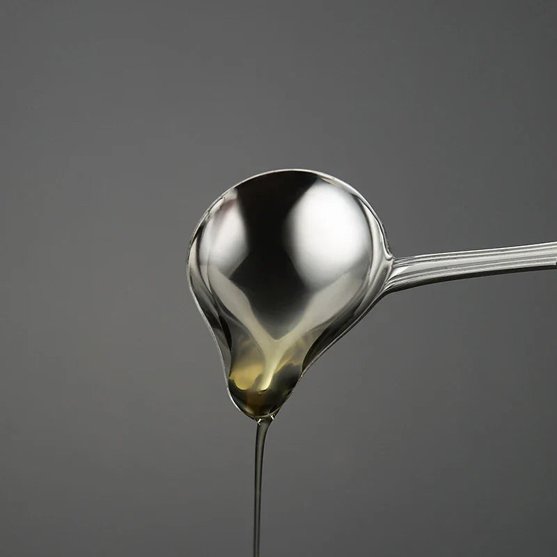 Stainless Steel Long Handle Soup Ladle with Sauce Spout Soup Ladle Qme