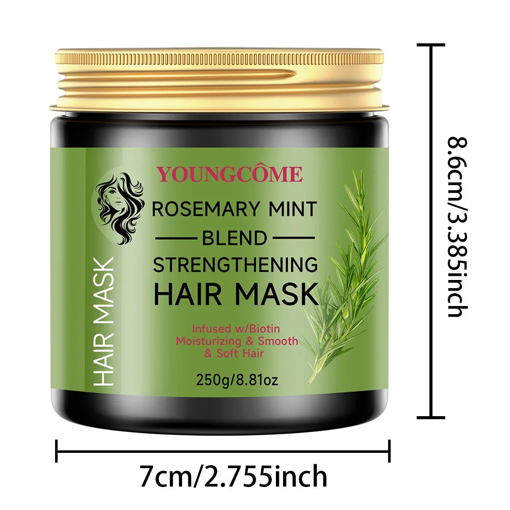 YOUNGCOME Rosemary Mint Hair Cream – Smooth, Frizz-Free & Moisturized Hair Conditioning Cream Qst 250G