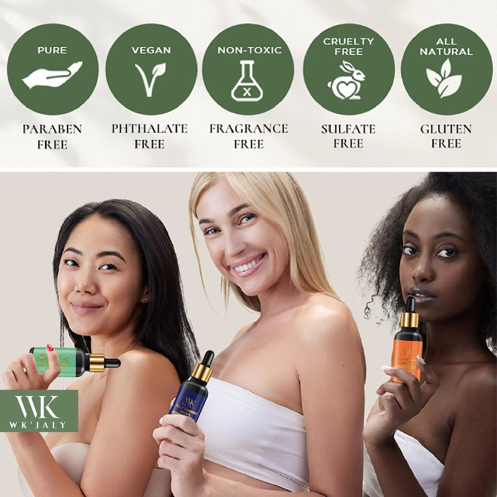 WK'JALY Self-Tanning Drops – DHA & Vitamin E, All Skin Types Self-Tanning Drops Qst