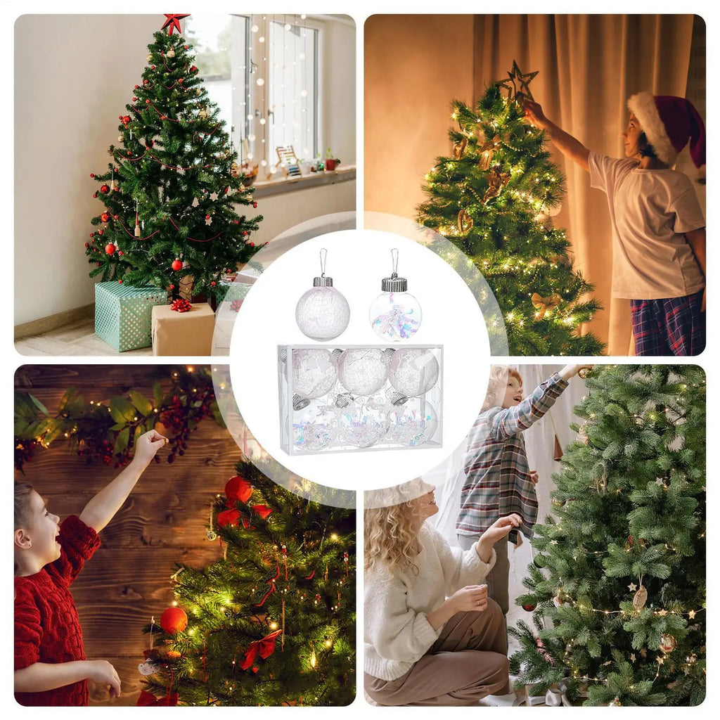 Transparent Christmas Ornament Pendant Balls | Tree & Mall Decor Christmas Ornaments Qme