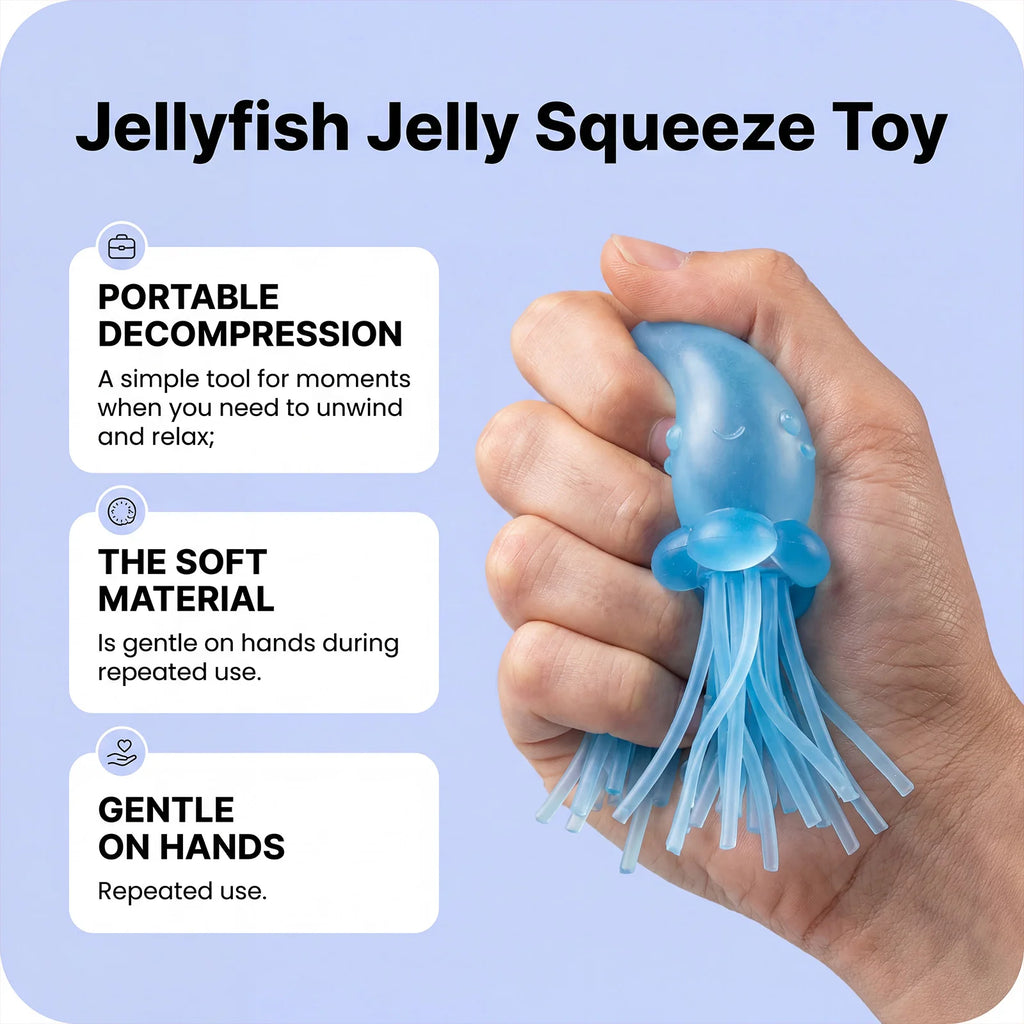 Jellyfish Squeeze Toy – Soft TPR Sensory Fidget Squish Ball Sensory Fidget Toy Qst