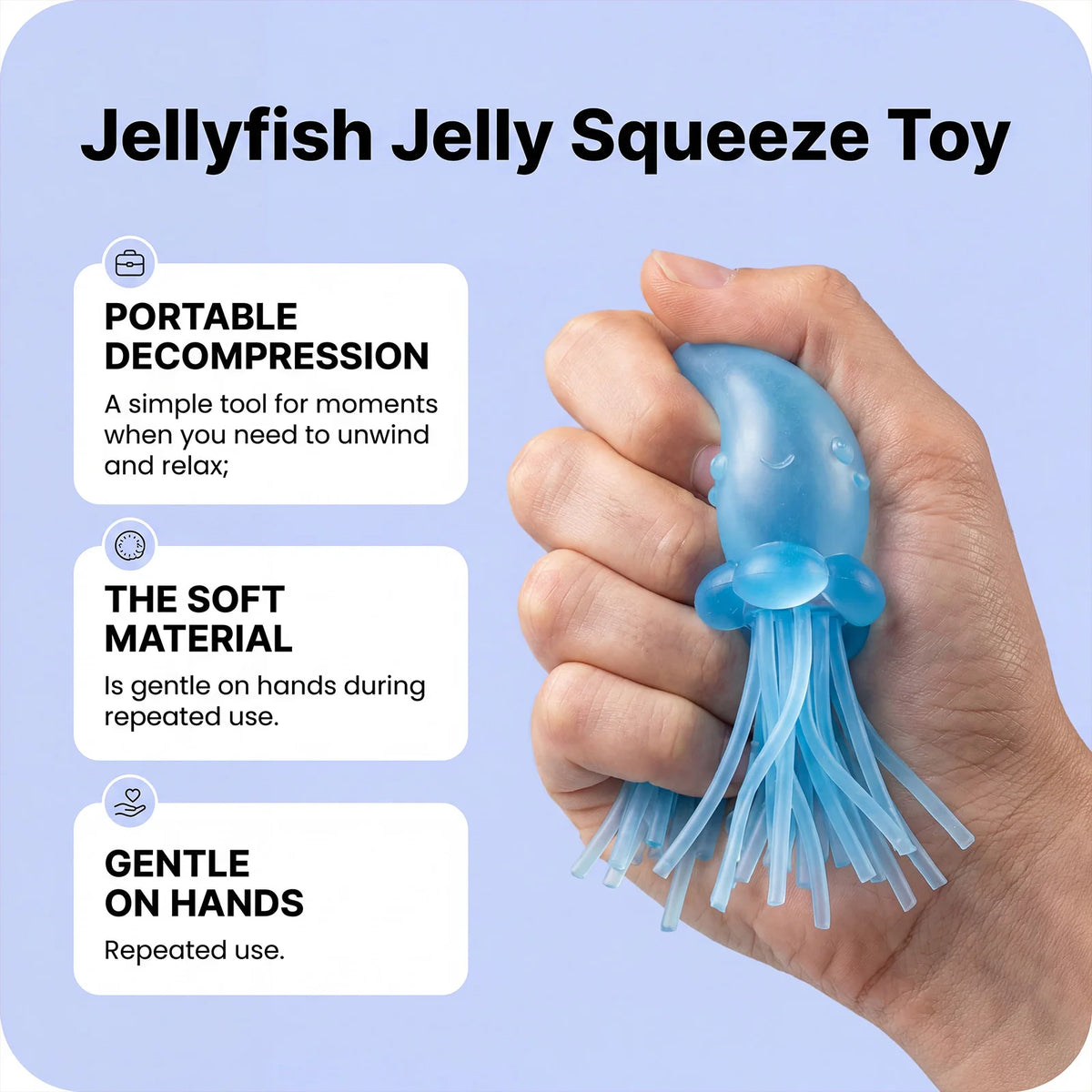 Jellyfish Squeeze Toy – Soft TPR Sensory Fidget Squish Ball Sensory Fidget Toy Qst