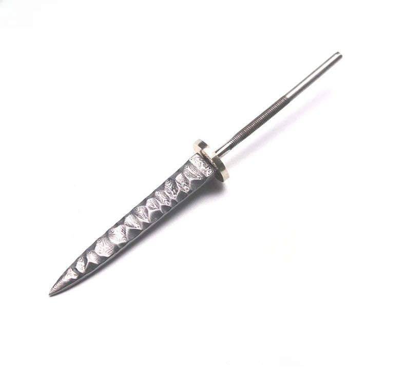 Damascus Steel Tea Knife Blade Blank – DIY Craft Tool Blade Blank Qst S