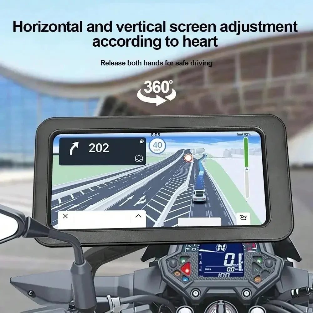 Waterproof Motorcycle Phone Holder 360° Rotating Magnetic Mount Motorcycle Phone Mount Qme