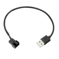 10-Pack USB to 4-Pin Fan Adapter Cable | 5V USB CPU & Chassis Fan Adapter Cable Qme 4Pin30cm-10pcs