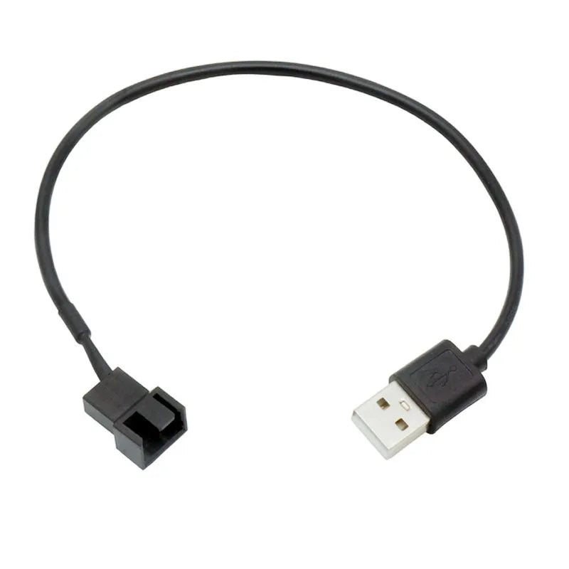 10-Pack USB to 4-Pin Fan Adapter Cable | 5V USB CPU & Chassis Fan Adapter Cable Qme 4Pin30cm-10pcs