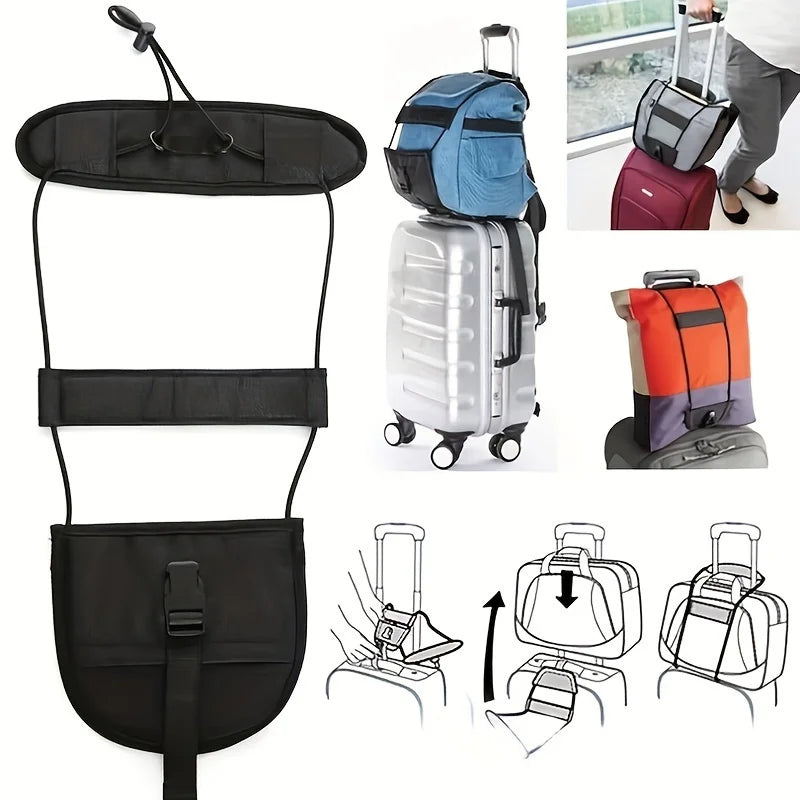 Adjustable Elastic Luggage Strap – Suitcase Tie-Down Securing Luggage Strap Qme