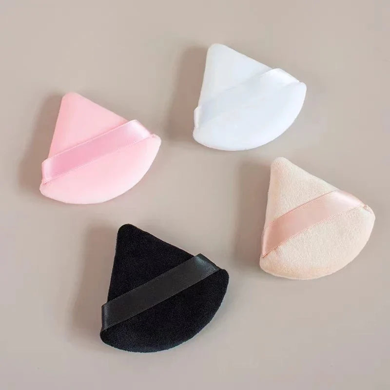 Velvet Triangle Powder Puffs 6-Pack – Soft Makeup Sponge Makeup Powder Puff Qme