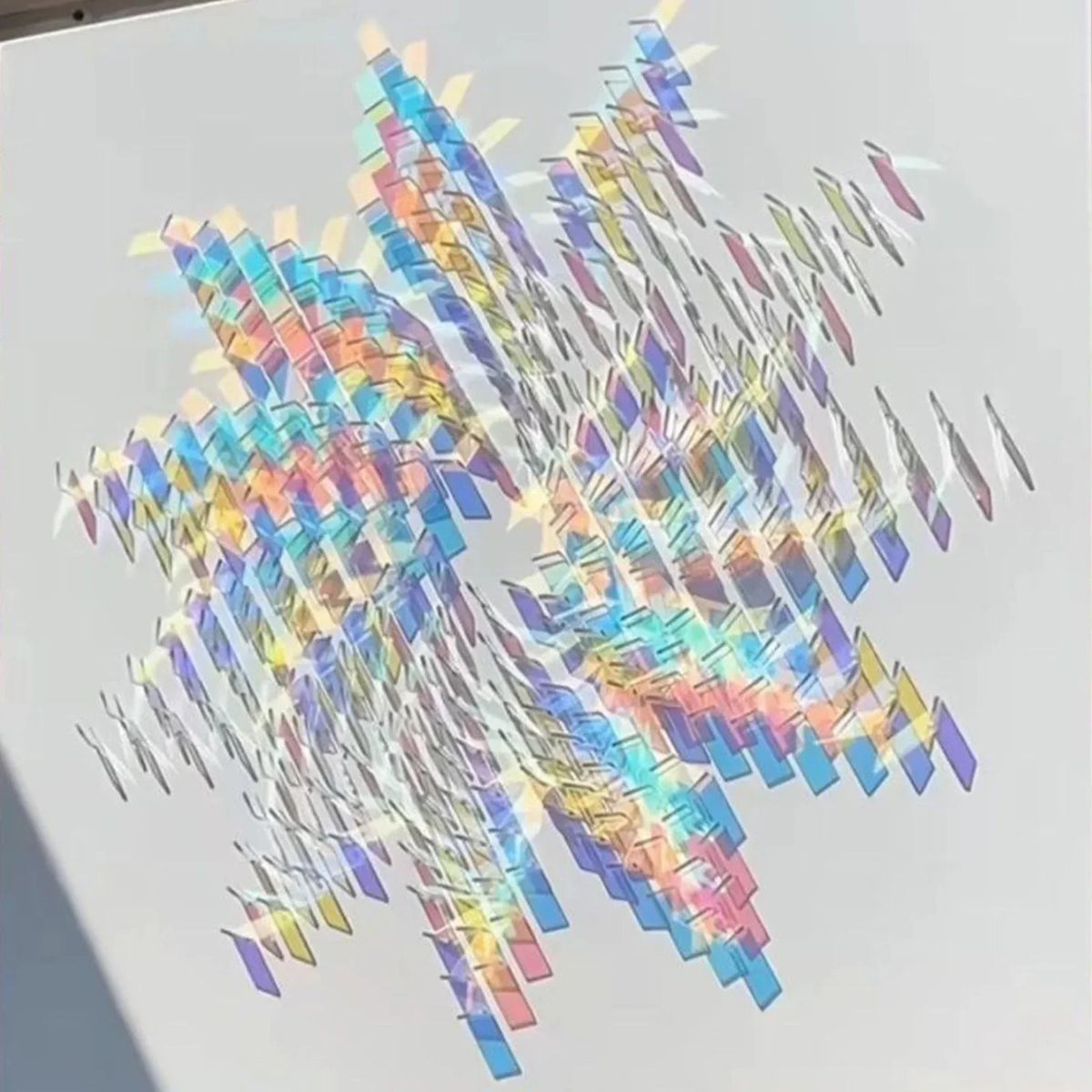 Iridescent Holographic Mosaic Tiles – Double-Sided DIY Décor Mosaic Craft Tiles Qme