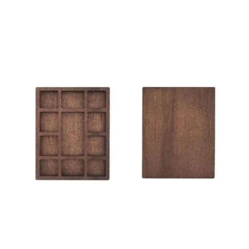 Wooden Jewelry Display Tray – Multi-Compartment Trinket Shelf Jewelry Display Tray Qst