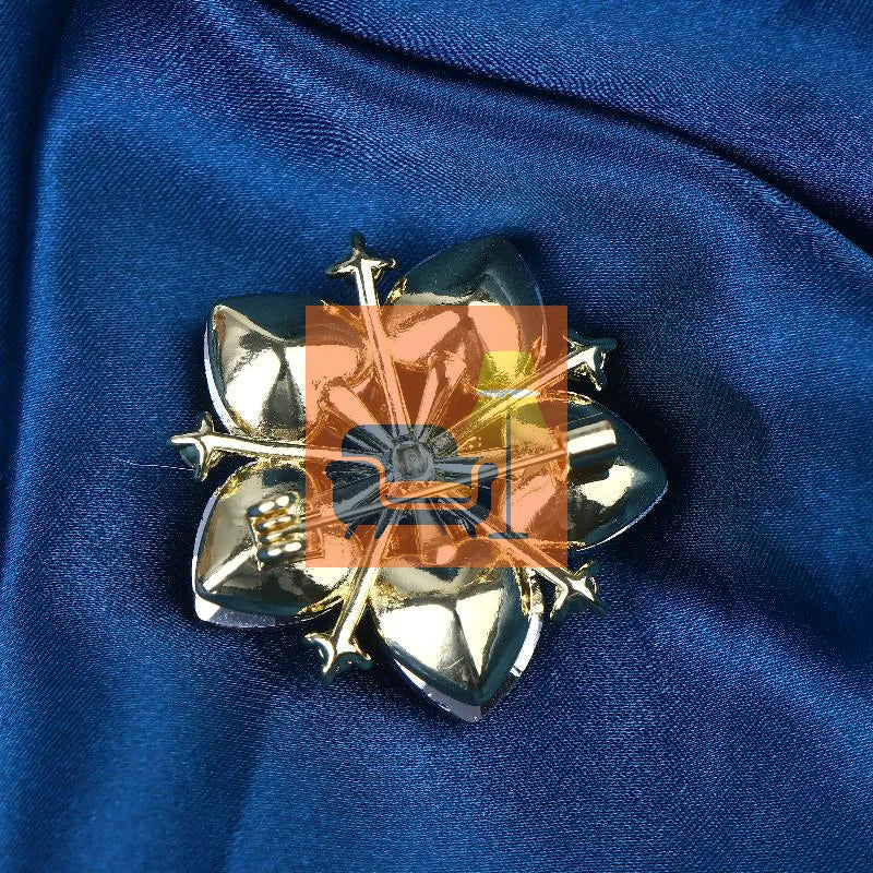Crystal Peach Blossom Brooch – Shining Flower Lapel Pin Floral Brooch Pin Qme