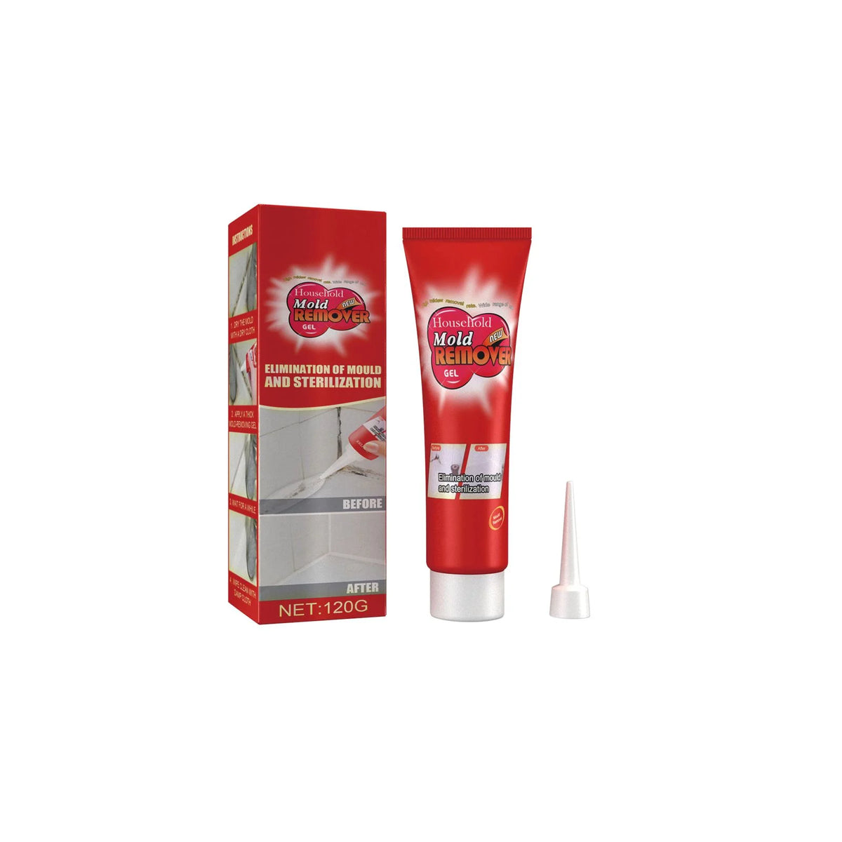 Mold & Mildew Remover Gel 120g – No-Scrub Cleaning Paste Mold Remover Gel Qst